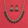 Cz Classic Necklace Set With Mehndi Plating