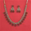 Cz Classic Necklace Set With Mehndi Plating