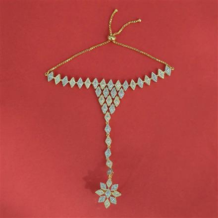 Cz Classic Hath Pan With Mehndi Plating Rhodium Plating 2 Tone Plating