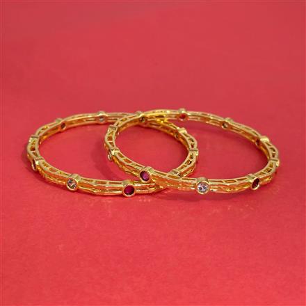 Cz Classic Bangles With Gold Plating