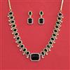 Cz Classic Necklace Set With 2 Tone Plating