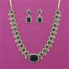 American Diamond Classic Necklace With 2 Tone Plating