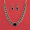 Cz Classic Necklace Set With 2 Tone Plating