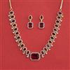 Cz Classic Necklace Set With 2 Tone Plating