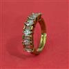 Cz Adjustable Ring With Mehndi Plating Rhodium Plating 2 Tone Plating