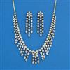 Cz Classic Necklace Set With Mehndi Plating 2 Tone Plating Rhodium Plating