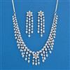 Cz Classic Necklace Set With Mehndi Plating 2 Tone Plating Rhodium Plating