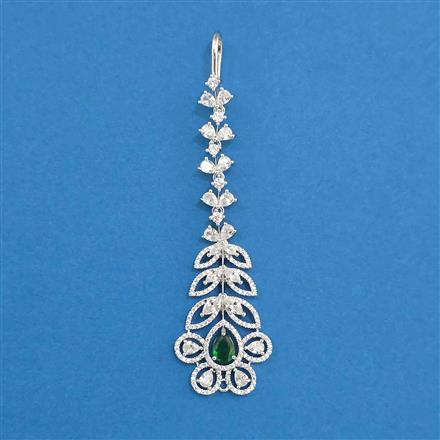 Cz Classic Tikka With Rhodium Plating