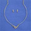 Cz Classic Pendant Set With Rhodium Plating 2 Tone Plating