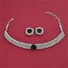 American Diamond Classic Necklace With Rhodium Plating