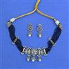 Cz Classic Necklace Set With Mehndi Plating