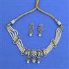 Cz Classic Necklace Set With Mehndi Plating