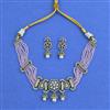 Cz Classic Necklace Set With Mehndi Plating