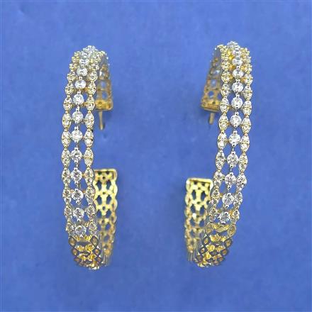 Cz Bali With 2 Tone Rhodium Plating