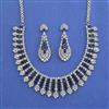 Cz Classic Necklace With Rhodium Plating