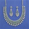 Cz Classic Necklace With Rhodium Plating