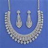Cz Classic Necklace With Rhodium Plating
