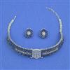Cz Choker Necklace With Rhodium Plating