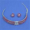 Cz Choker Necklace With Rhodium Plating