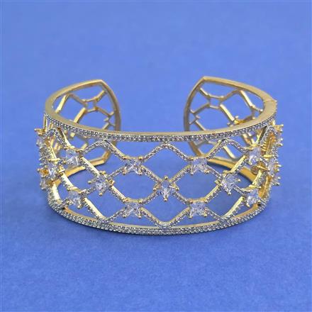Cz Broad Kada With 2 Tone Plating