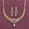 Cz Classic Necklace With 2 Tone Plating