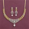 Cz Classic Necklace With 2 Tone Plating