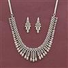 Cz Classic Necklace With Rhodium 2 Tone Mehndi Plating