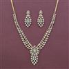 Cz Classic Necklace With Rhodium 2 Tone Mehndi Plating