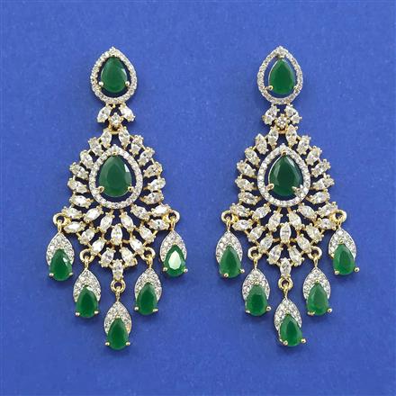 Cz Classic Earring With 2 Tone Plating