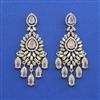 Cz Classic Earring With 2 Tone Plating