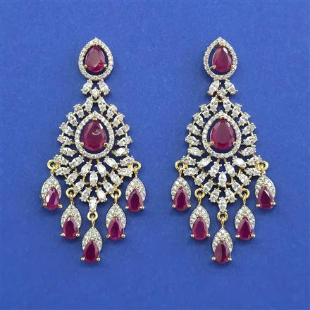 Cz Classic Earring With 2 Tone Plating