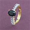 Cz Adjustable Ring With 2 Tone Plating