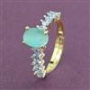 Cz Adjustable Ring With 2 Tone Plating
