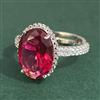 Cz Adjustable Ring With Rhodium Plating