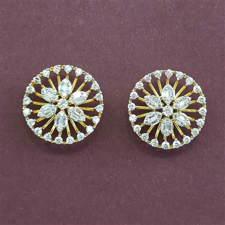 Cz Tops With Mehndi 2 Tone Rhodium Plating