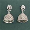 Cz Jhumki With Mehndi 2 Tone Rhodium Plating