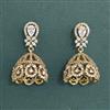 Cz Jhumki With Mehndi 2 Tone Rhodium Plating