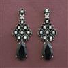 Cz Long Earring With Rhodium Plating
