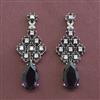 Cz Long Earring With Rhodium Plating