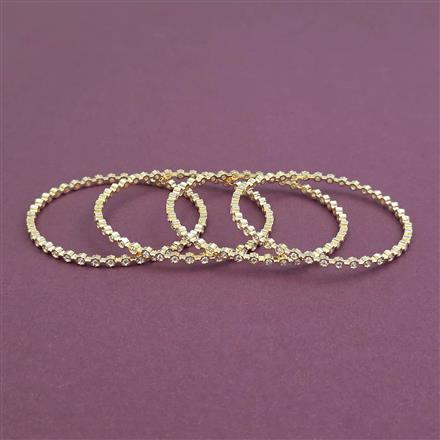 Cz Classic Bangles With Gold Plating