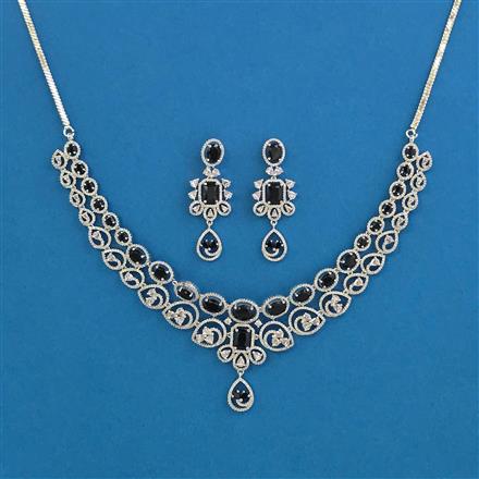 Cubic Zirconia Classic Necklace With Rhodium Plating