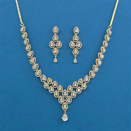 Cubic Zirconia Classic Necklace With 2 Tone Plating