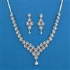 Cubic Zirconia Classic Necklace With Rhodium Plating