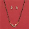 Cubic Zirconia Classic Mangalsutra With 2 Tone Rhodium Plating