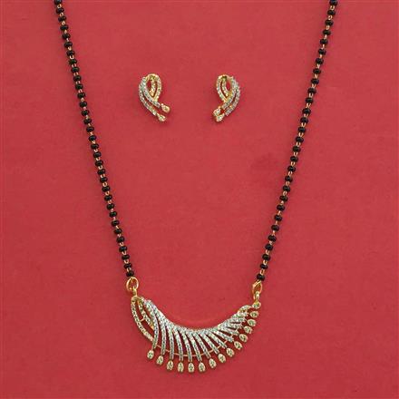 Cubic Zirconia Classic Mangalsutra With 2 Tone Plating