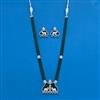 Cubic Zirconia Bandhai Pendant Set With Rhodium Plating