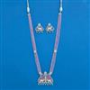 Cubic Zirconia Bandhai Pendant Set With Rhodium Plating