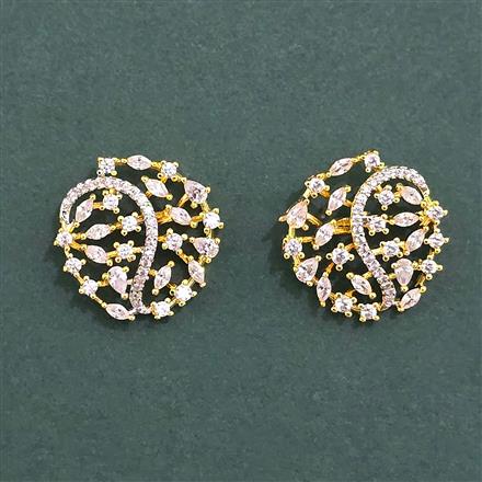 Cubic Zirconia Tops With Mehndi Plating 2 Tone Plating Rhodium Plating