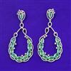 American Diamond Classic Earring With Rhodium Plating