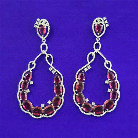 American Diamond Classic Earring With Rhodium Plating